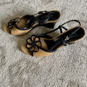 Franco Sarto Flower Slingback Wedges